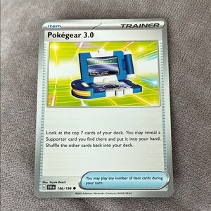 Pokemon Pokégear 3.0 Trading Card - Blue and Yellow